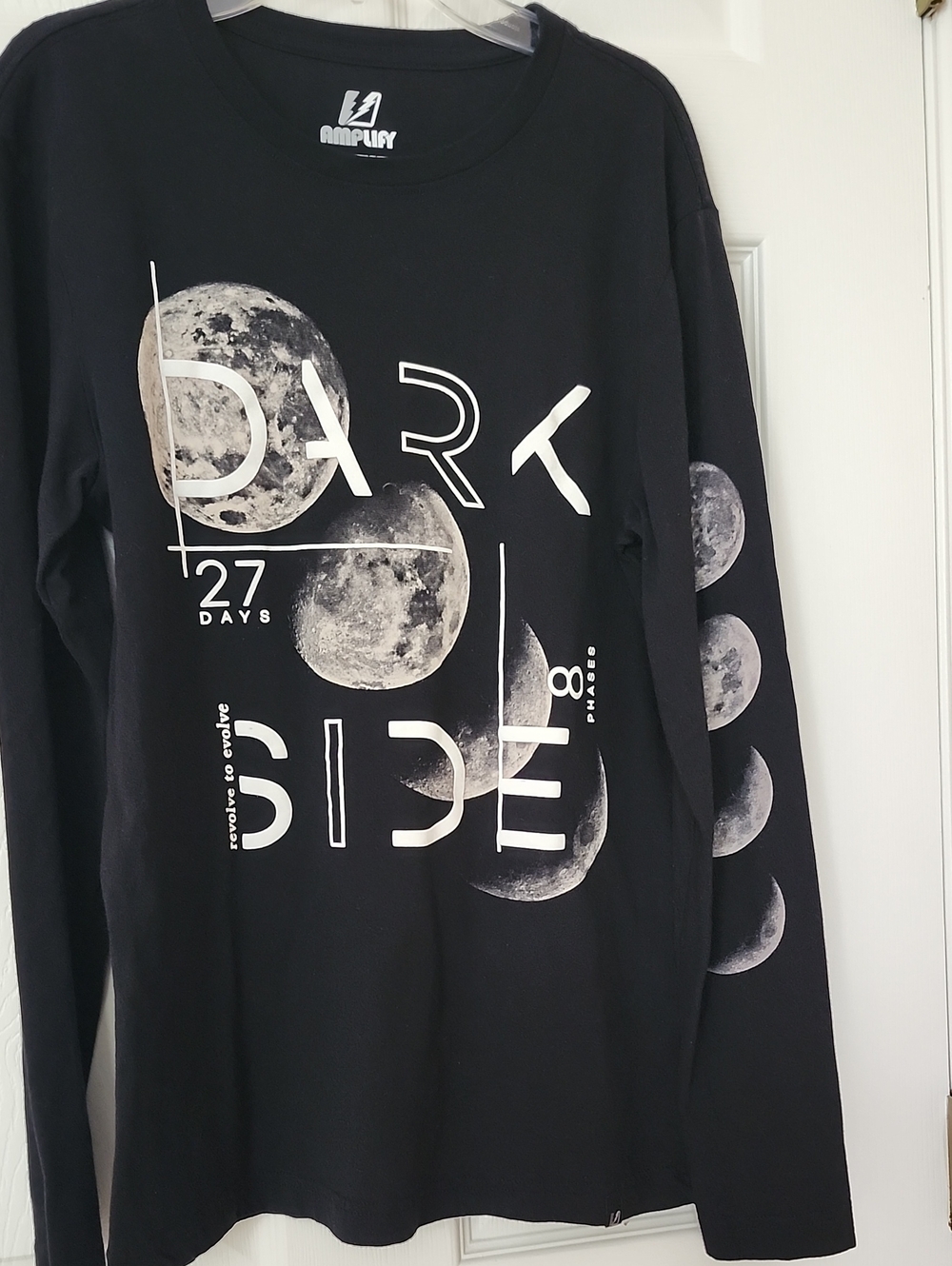 Amplify Dark Side Moon Graphic Long Sleeve Tee - Black